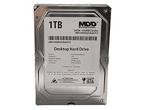 MaxDigitalData 1TB 7200RPM SATA 6.0Gb/s Internal Desktop Hard Drive
