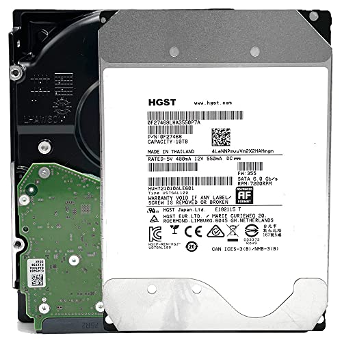 MDD - HGST He10 (HUH721010ALE601) 10TB 7200RPM 128MB Cache SATA 6.0Gb/s 3.5inch Enterprise Hard Drive - 5 Year Warranty (Renewed)