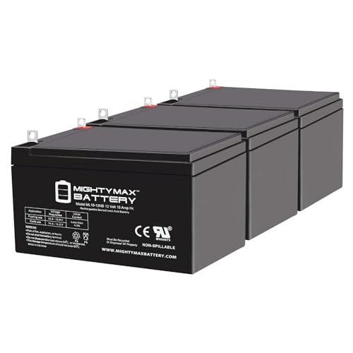 Mighty Max Battery Replacement 12V 15AH - 3 Pack