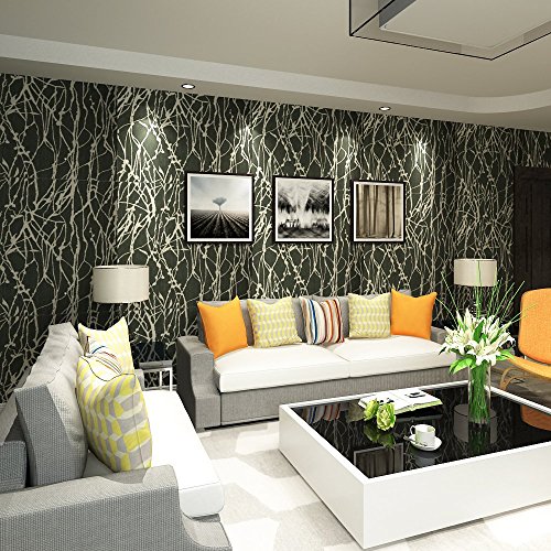 Minimalist Curve Tree Non-Woven Living Room Wallpaper