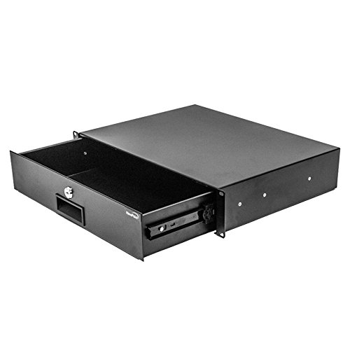 NavePoint 2U Rack Mount Drawer with Lock and Key