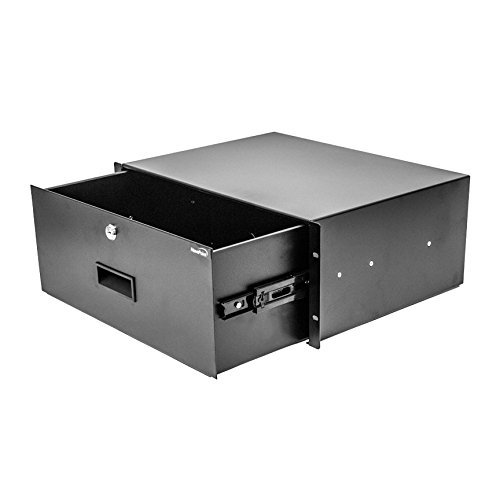 NavePoint Server Cabinet Case 19 Inch Rack Mount DJ Locking Lockable Deep Drawer with Key 4U