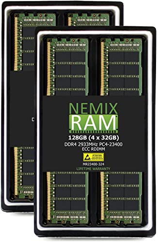 NEMIX RAM 128GB DDR4-2933 PC4-23400 ECC Registered Server Memory
