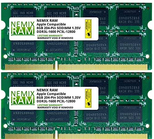 NEMIX RAM 16GB Upgrade for Apple MacBook Pro and iMac