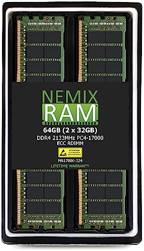 NEMIX RAM 64GB DDR4-2133MHz ECC RDIMM Registered Server Memory