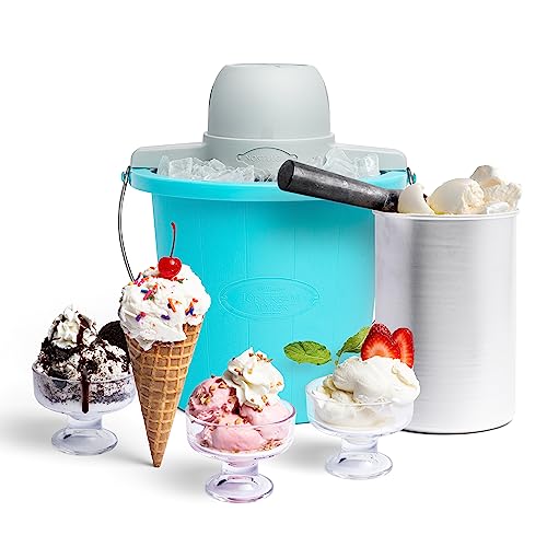 Nostalgia Electric Ice Cream Maker - Aqua - 4 Quart