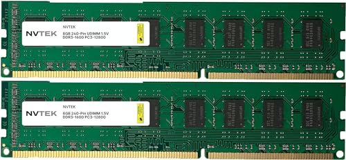NVTEK 16GB DDR3-1600 Non-ECC UDIMM Desktop PC Memory Upgrade