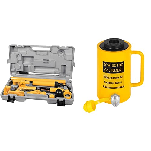 Performance Tool Hydraulic Collision Repair Kit & Mophorn Hydraulic Cylinder Jack 30Ton
