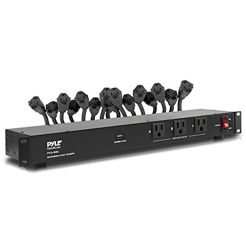Pyle 19 Outlet Rackmount PDU Power Distribution Supply Center