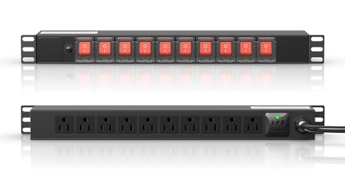 Rack Mount Power Strips with Individual Switch