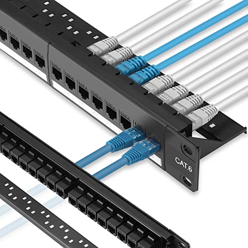 Rapink Cat6 Patch Panel with 24 Port and 10G Support