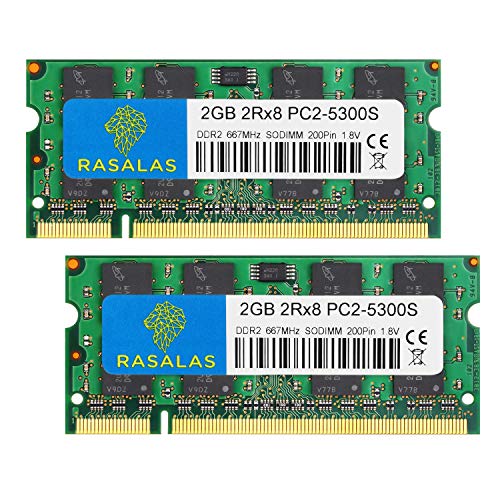 Rasalas 4GB DDR2 RAM Memory for Intel, MAC, AMD System Notebook Laptop