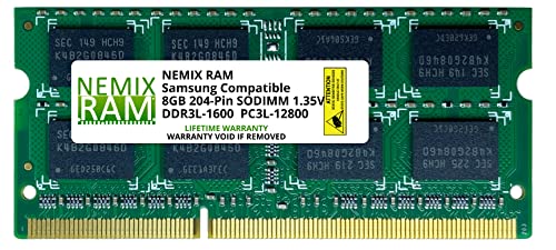 Samsung M471B1G73EB0-YK0 8GB DDR3 1600MHZ PC3L-12800 SODIMM 2Rx8 Replacement Memory Upgrade by NEMIX RAM