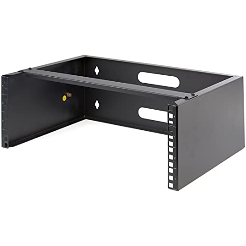 StarTech.com 4U Wall Mount Network Rack - 14 Inch Deep (Low Profile) - 19" Patch Panel Bracket for Shallow Server and IT Equipment, Network Switches - 44lbs/20kg Weight Capacity, Black (WALLMOUNT4)