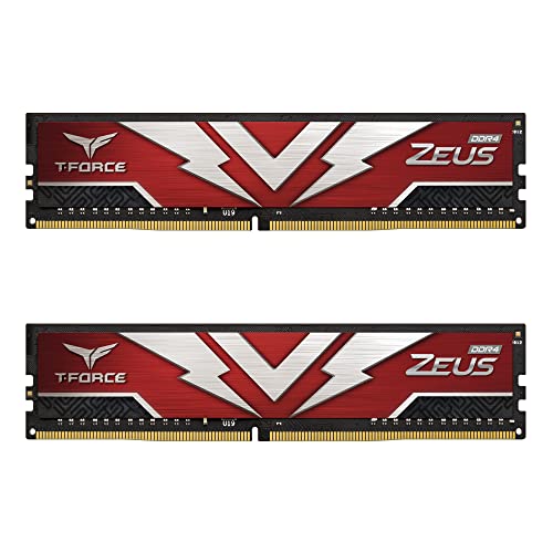 TEAMGROUP T-Force Zeus DDR4 16GB Kit (2 x 8GB) 3200MHz (PC4 25600) CL20 Desktop Gaming Memory Module Ram - TTZD416G3200HC20DC01