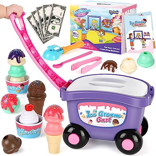 Torlam Ice Cream Cart for Kids Toys
