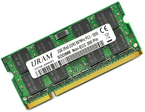 URAM DDR2 SDRAM 2GB Laptop Memory RAM