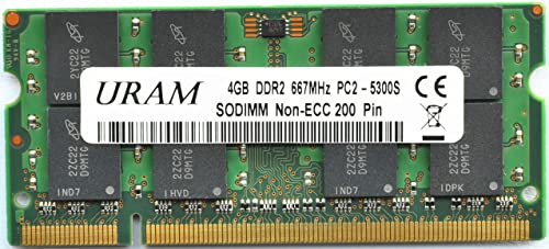 URAM DDR2 SDRAM 4GB Laptop Memory Module Upgrade