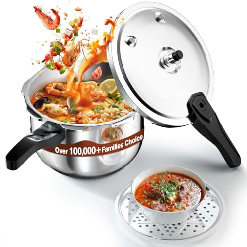 Stainless Steel Pressure Cooker (10 Quart) - Induction Compatible