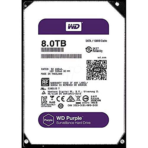 WD Purple 8TB Surveillance HDD - 5400 RPM Class SATA 6 Gb/s