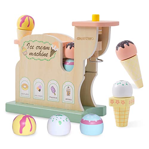 Wooden Ice Cream Maker Toy Set for Kids