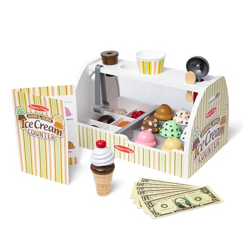 Wooden Scoop and Serve Ice Cream Counter