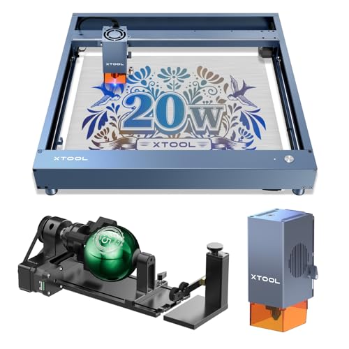 xTool D1 Pro 20W Laser Engraver Rotary Roller Kit + 40W Laser Module