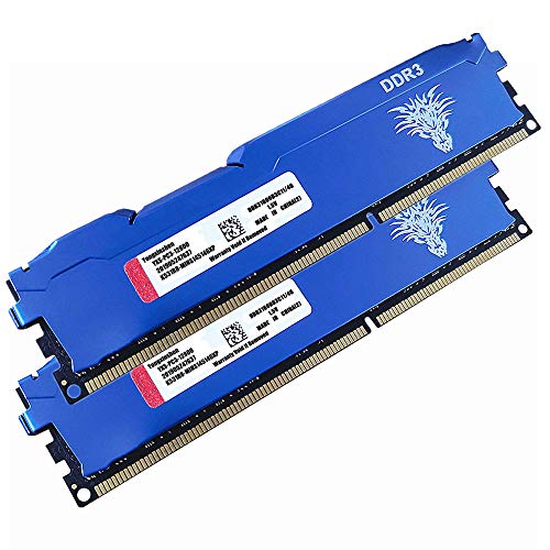 Yongxinsheng DDR3 8GB Kit (4GBx2) Desktop RAM 1600MHz PC3-12800 UDIMM Non-ECC Unbuffered 1.5V 2Rx8 Dual Rank 240 Pin CL11 PC Computer Memory Upgrade Module (Blue)