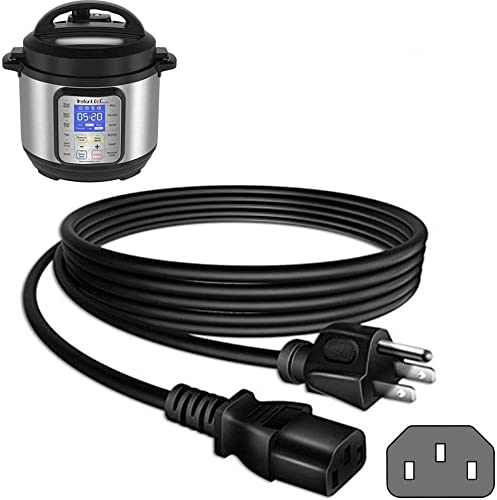 Zonefly Original Power Cord: Compatible for Instant Pot Electric Pressure Cooker, Power Quick Pot, Rice Cooker, Soy Milk Maker, Microwaves and More