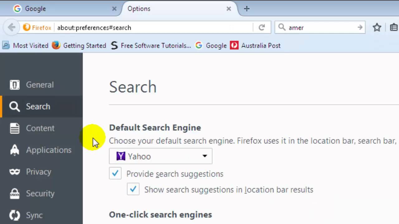 How Do I Get Rid Of Yahoo Search In Firefox