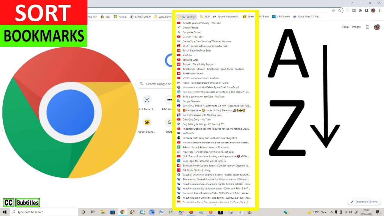 How To Alphabetize Bookmarks In Google Chrome