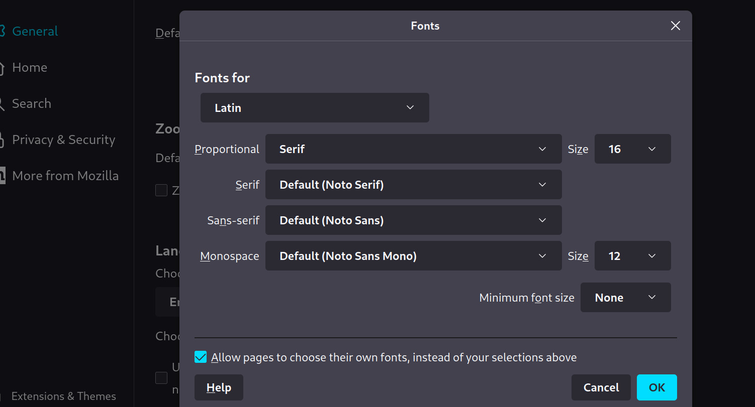 How To Change The Font In Firefox