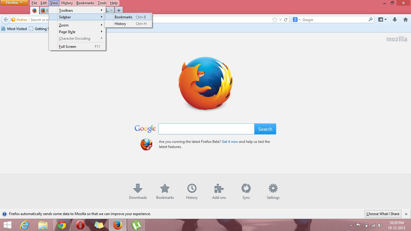 How To Get Bookmark Toolbar Back On Firefox