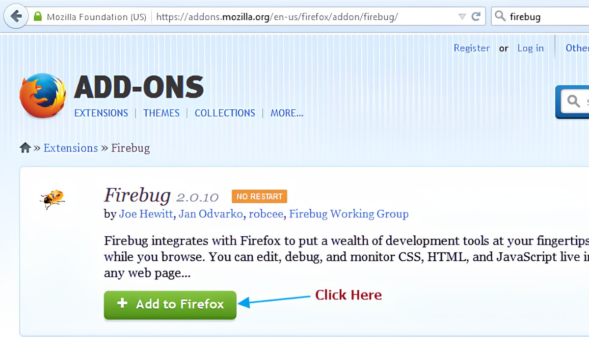 How To Install Firebug In Mozilla