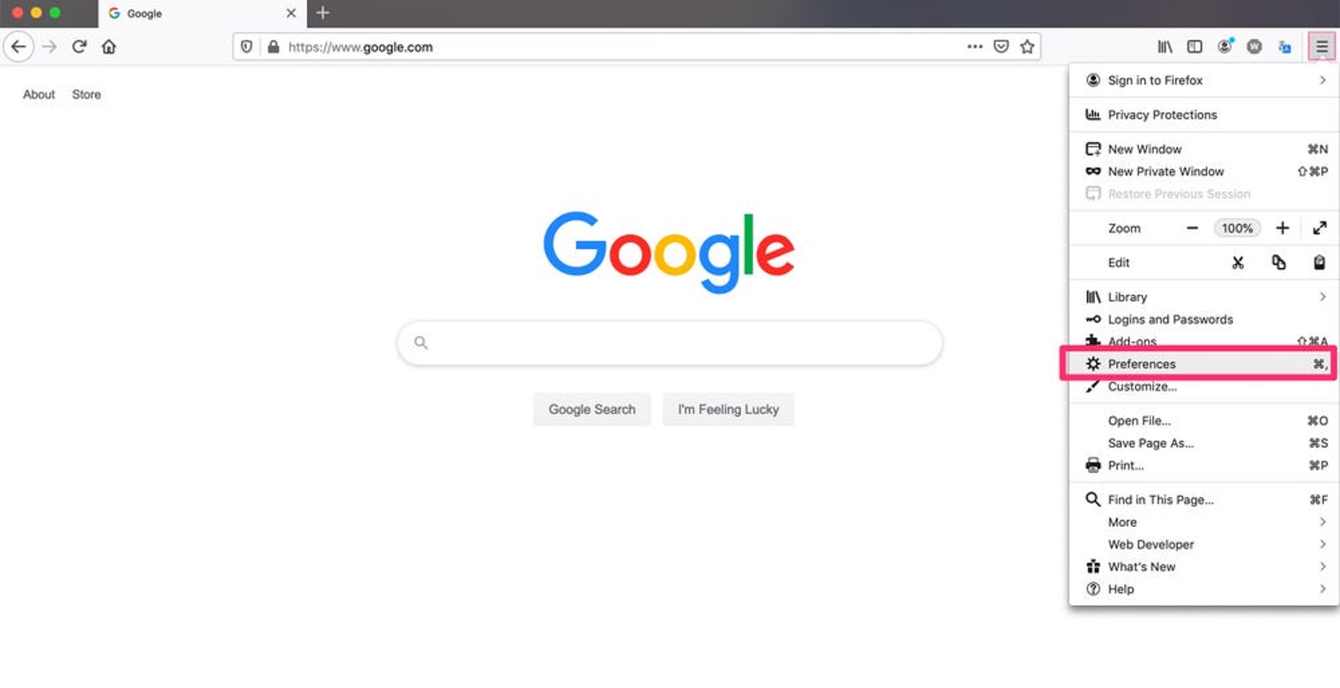 How To Make Google The Homepage On Firefox