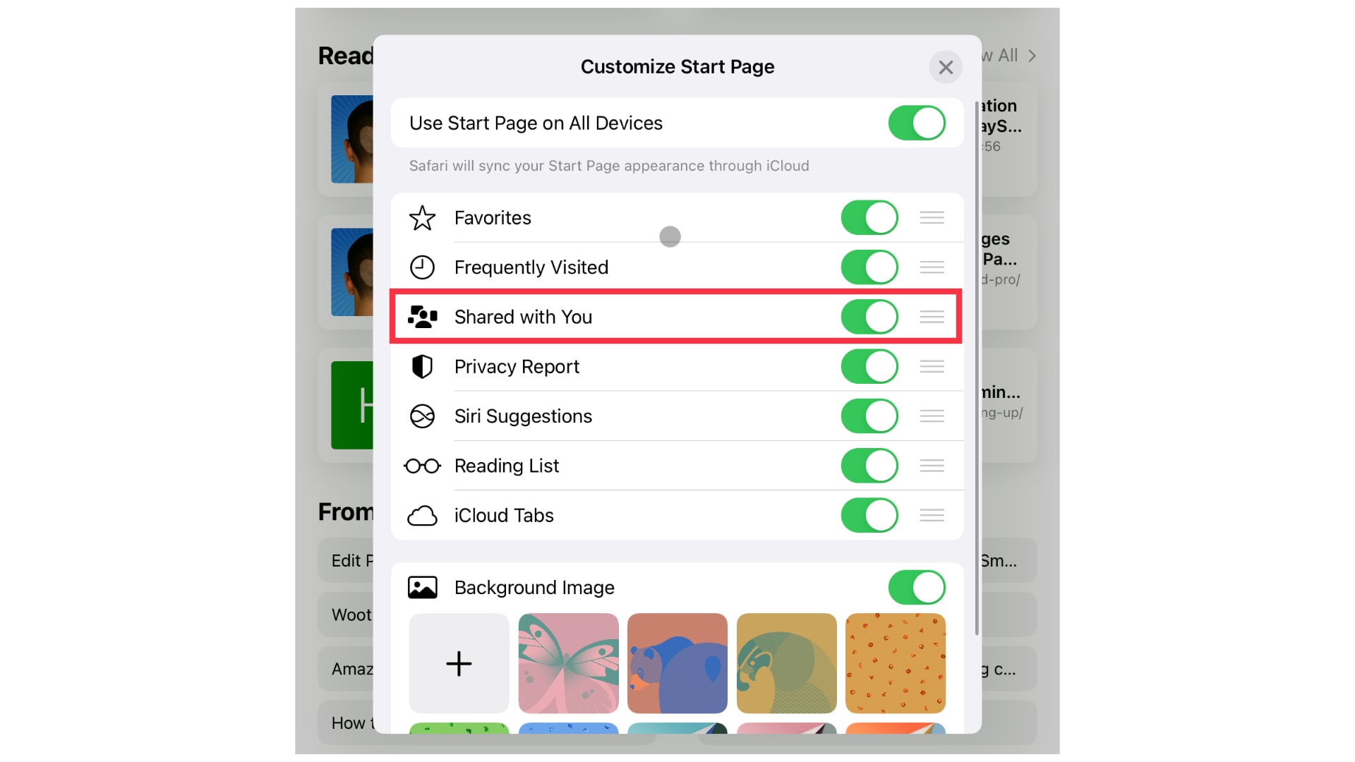 How To Remove “Shared With You” On Safari