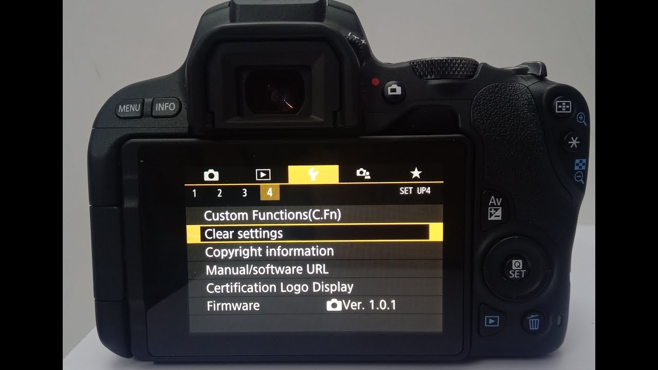 How To Reset DSLR Camera Settings