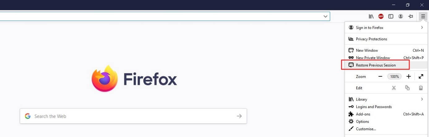 How To Restore History In Firefox