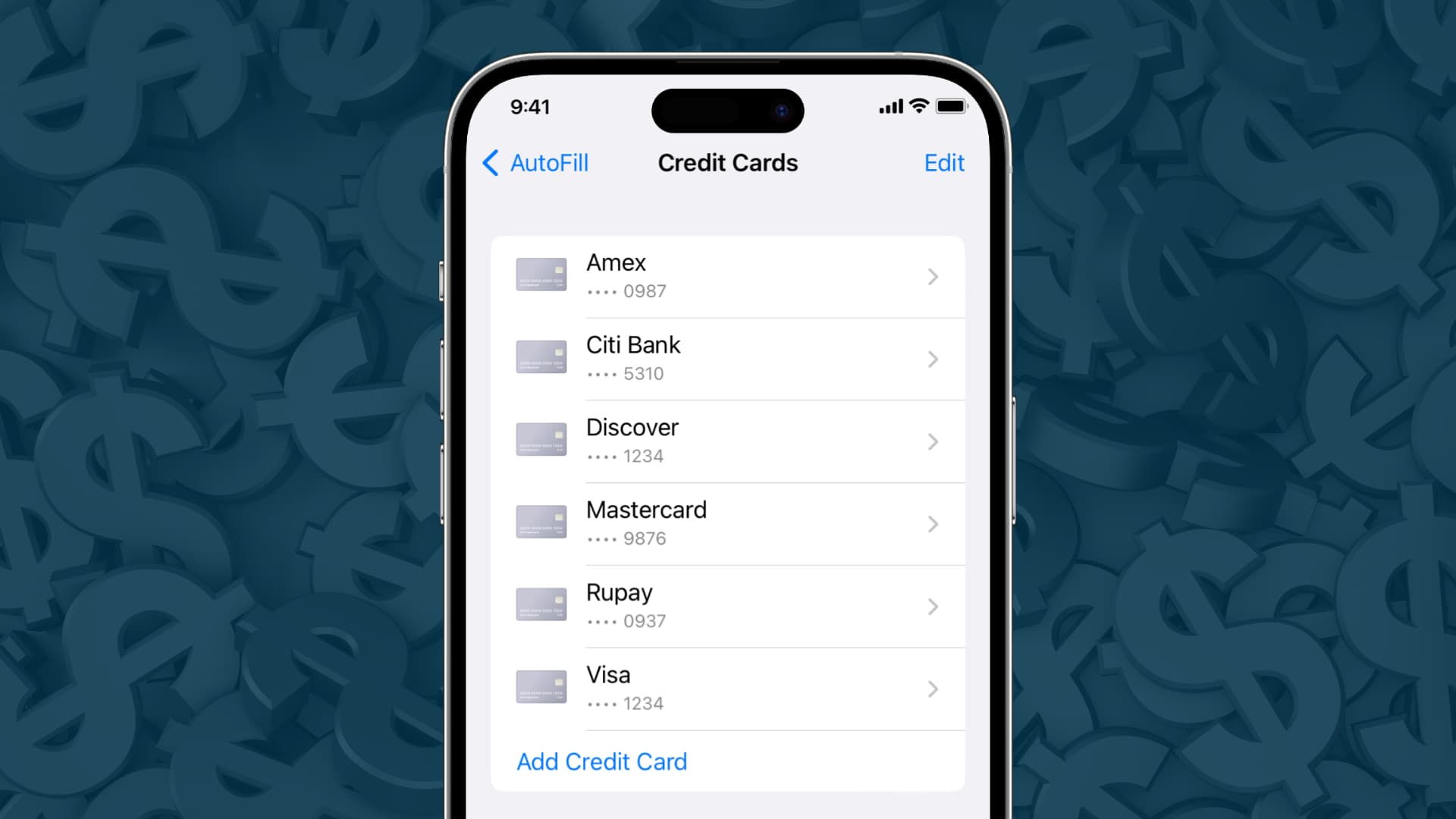How To View Stored Credit Cards In Safari