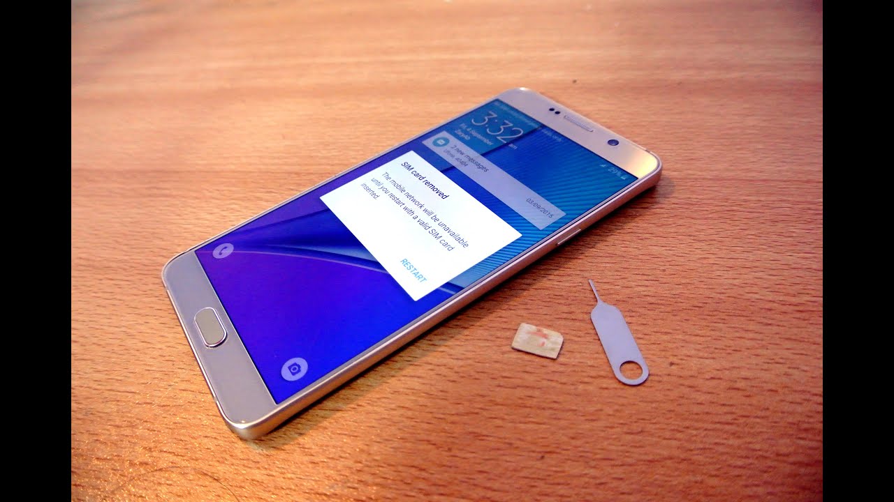 Inserting SIM Card Into Samsung Galaxy Note 5