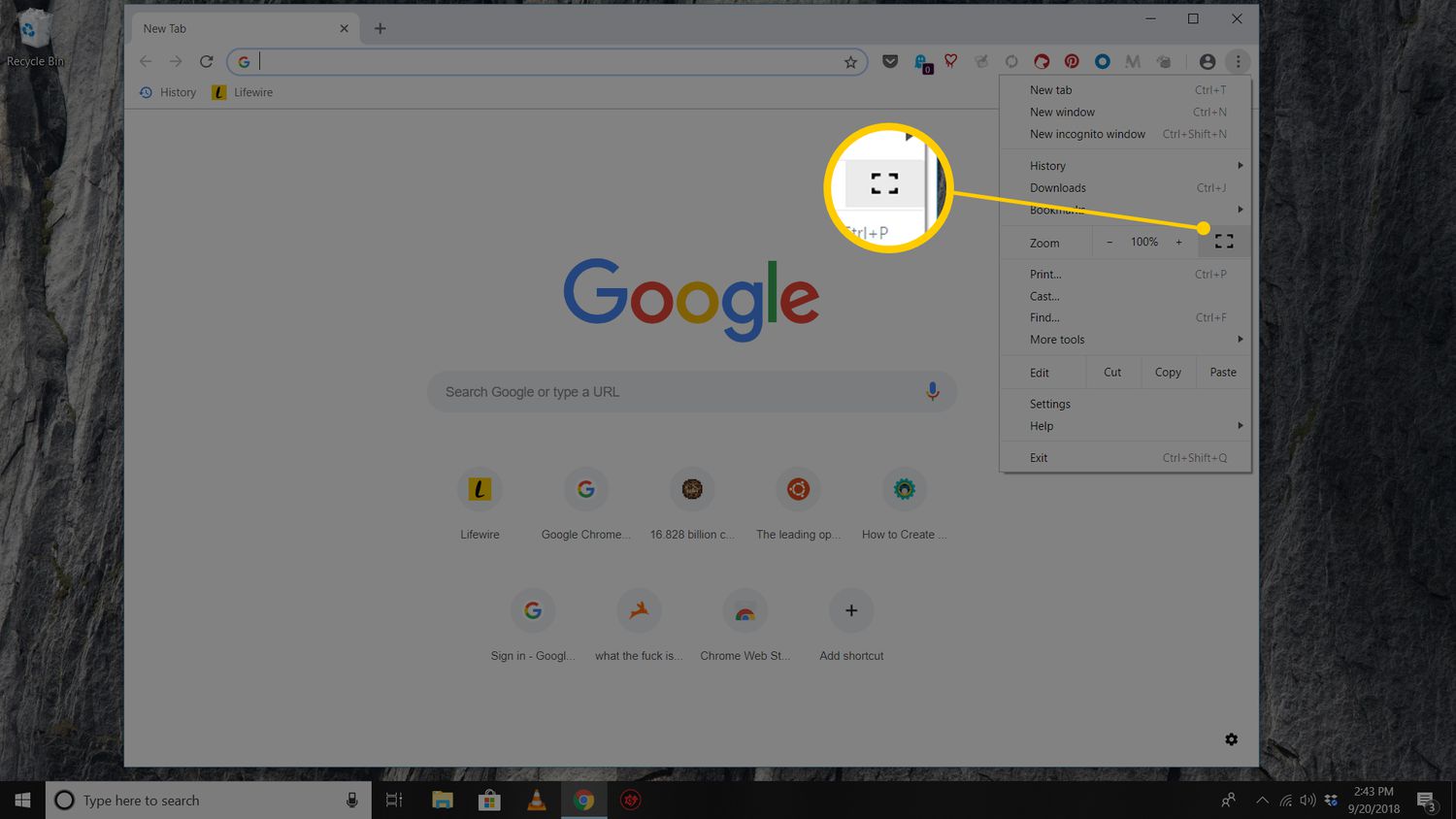 How To Go To Full Screen In Chrome