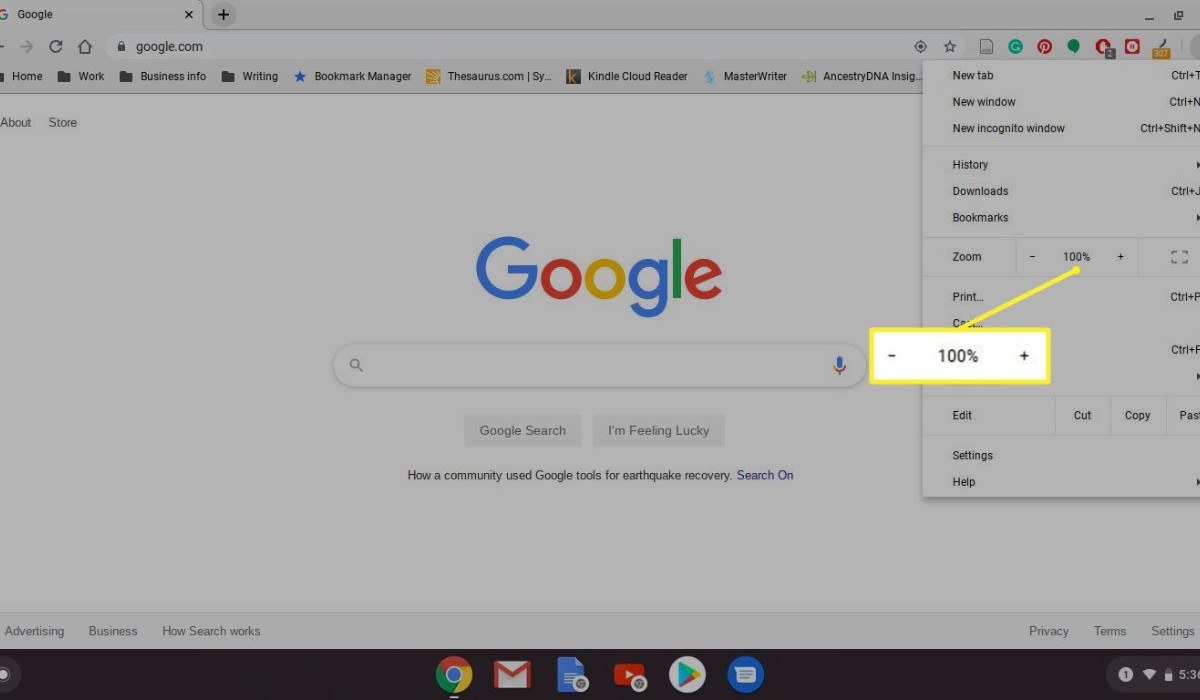 How To Set The Zoom On Google Chrome