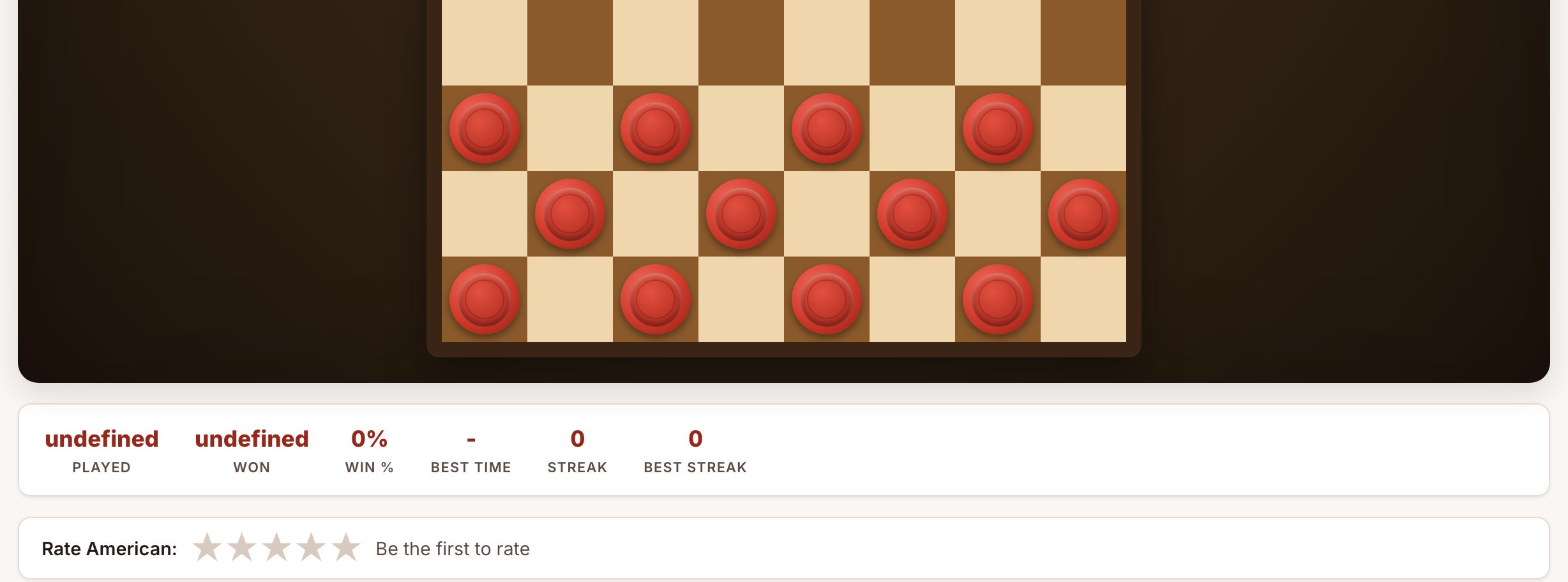Checkers being played at checkers.now in a browser