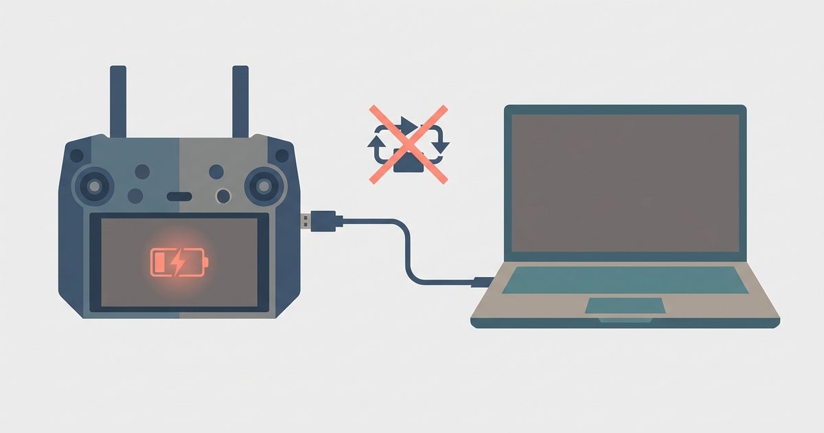 DJI RC USB Connection Only Charges But No Data Transfer
