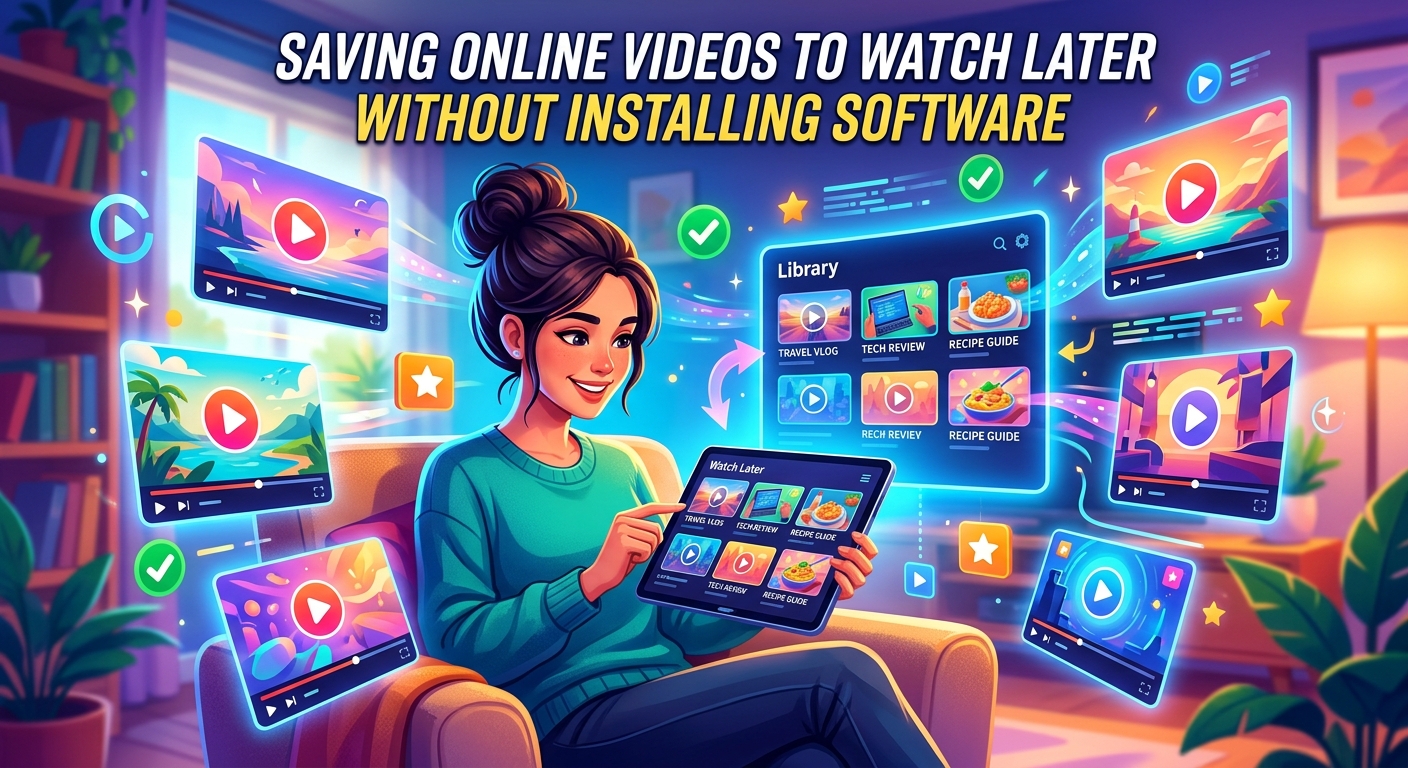 Saving Online Videos to Watch Later Without Installing Software