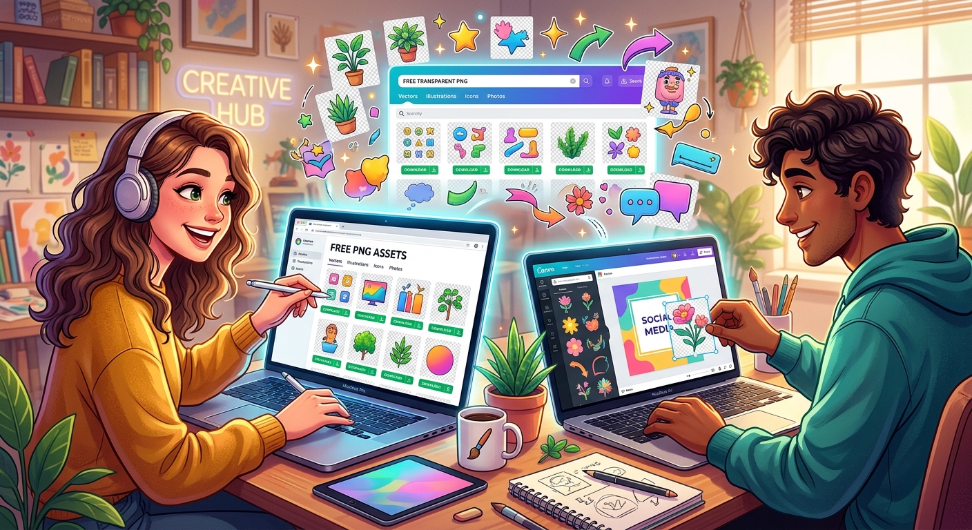Where Designers and Content Creators Find Free PNG Images
