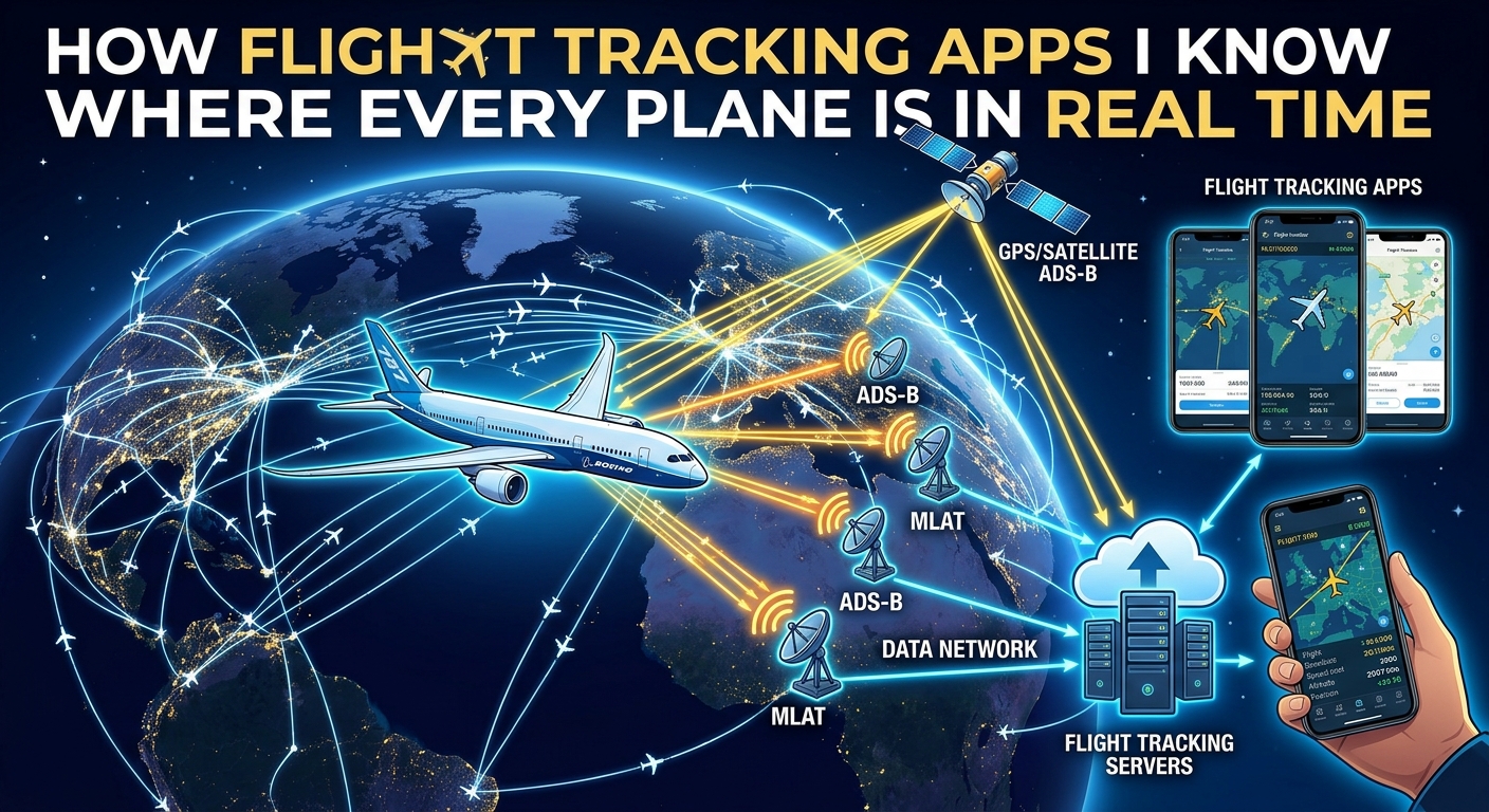 How Flight Tracking Apps Know Where Every Plane Is in Real Time